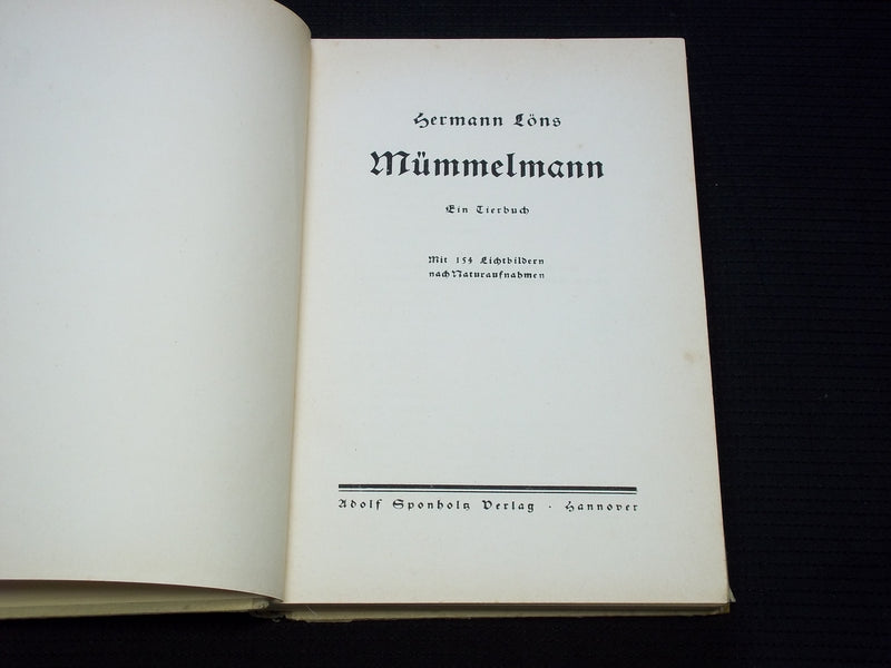 1911 MUMMELMANN GERMAN HARDCOVER BOOK BY HERMANN LONS - KD 7595