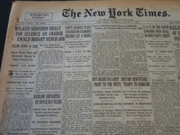 1930 AUG 7 NEW YORK TIMES WALKER SUSPENDS HEALY FOR SILENCE ON EWALD - NT 5694