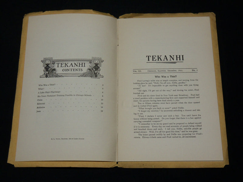 1910-1912 TEKANHI MONTHLY MAGAZINE LAKE HIGH SCHOOL LOT OF 14 - WR 715