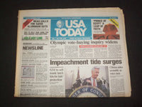 1998 DECEMBER 16 USA TODAY NEWSPAPER - IMPEACHMENT TIDE SURGES - NP 7976