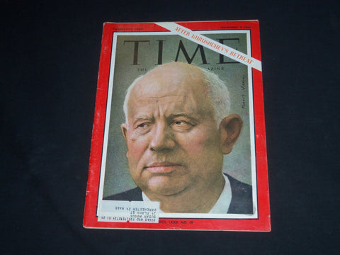 1962 NOVEMBER 9 TIME MAGAZINE - NIKITA KHRUSHCHEV - T 1873