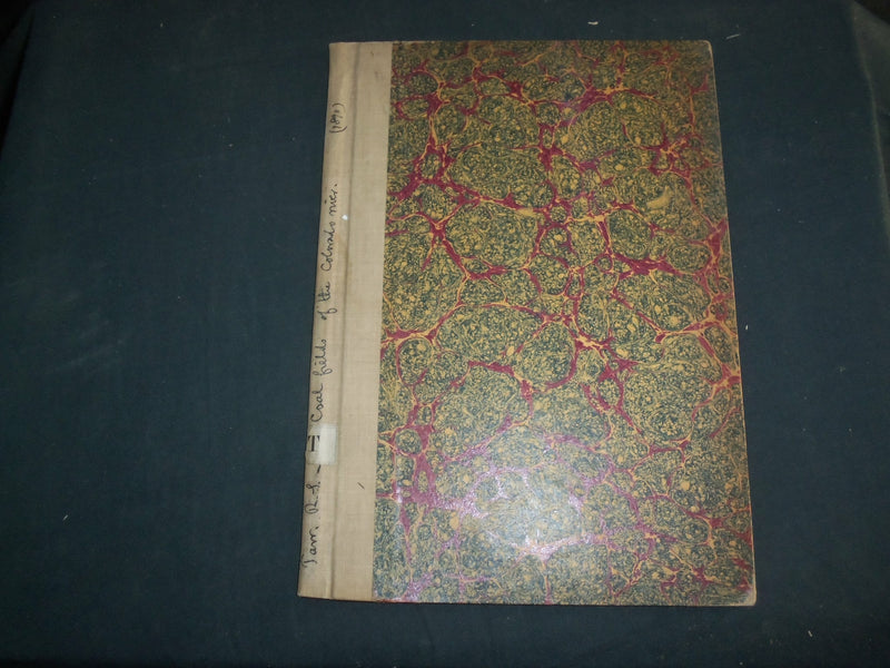 1890 A PRELIMINARY REPORT ON THE COAL FIELDS OF THE COLORADO RIVER - J 4886