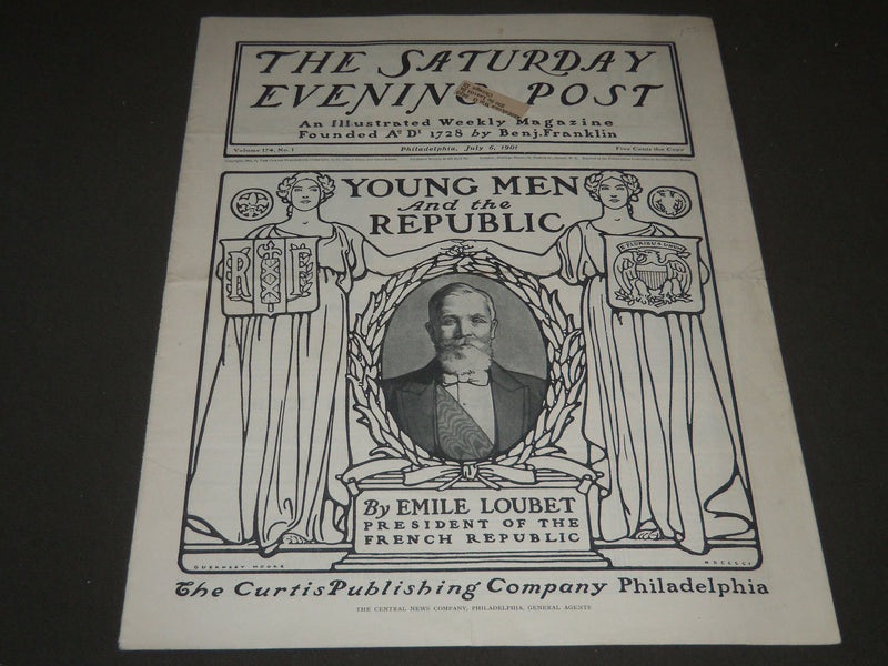 1901 JULY 6 THE SATURDAY EVENING POST MAGAZINE - ILLUSTRATED COVER - SP 539