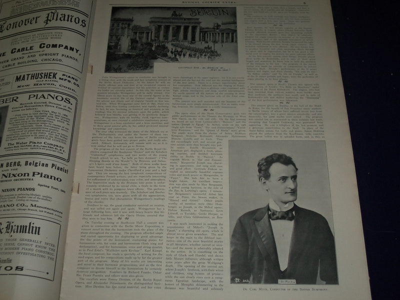 1906 JUNE 6 MUSICAL COURIER MAGAZINE - ELLA MAY SMITH COVER - ADS - J 1258