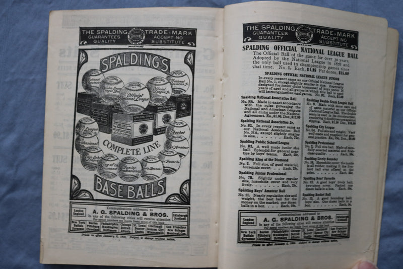 1909-10 SPALDING'S PUBLIC SCHOOLS ATHLETIC LEAGUE HANDBOOK - SOFTCOVER - K 3091