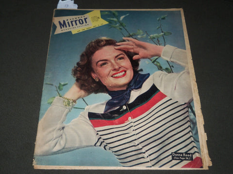 1951 APRIL 15 SUNDAY MIRROR MAGAZINE SECTION - DONNA REED COVER - J 3020
