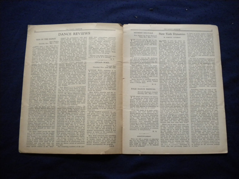 1935 SUMMER DANCE OBSERVER MAGAZINE - MODERN DANCE IN THE THEATRE - J 8311