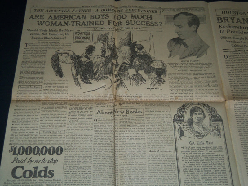 1926 MARCH 7 HEARST'S SUNDAY AMERICAN NEWSPAPER - OUR 29 PRESIDENTS - NP 3902