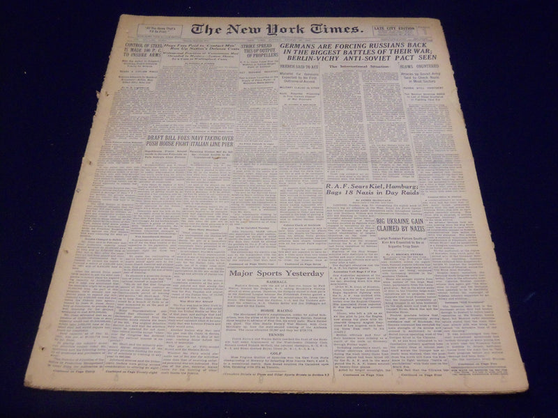 1941 AUGUST 10 NEW YORK TIMES - BERLIN-VICHY ANTI SOVIET PACT SEEN - NT 1427