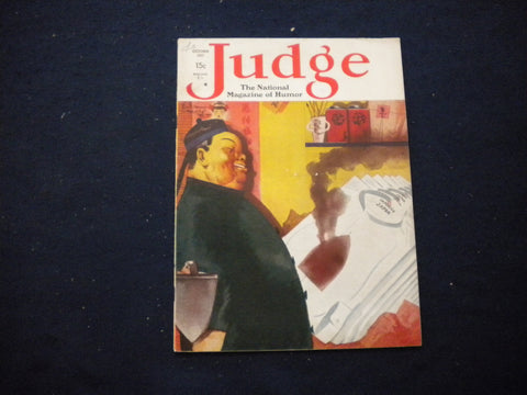 1937 OCTOBER JUDGE MAGAZINE - IMPORTED FROM JAPAN - B 439G