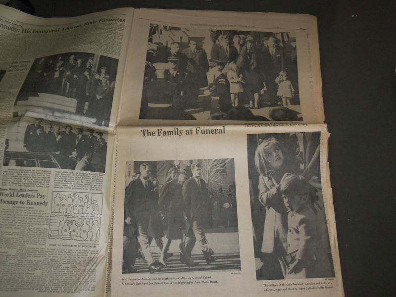 1963 NOV 26 PHILADELPHIA INQUIRER NEWSPAPER - JFK, HIS FINAL JOURNEY - NP 3139
