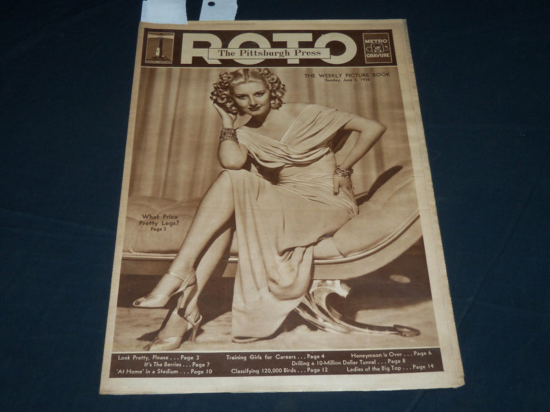1938 JUNE 5 PITTSBURGH PRESS SUNDAY ROTO SECTION - ETHELREDA LEOPOLD - NP 4492