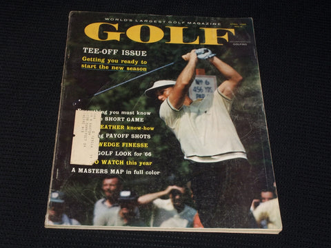 1966 APRIL GOLF MAGAZINE - ARNOLD PALMER NICE FRONT COVER - E 328