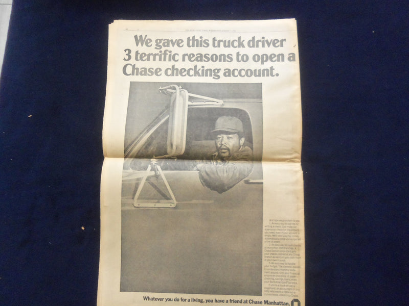 1974 AUGUST 7 NEW YORK TIMES - NIXON TELLS CABINET HE'LL STAY - NP 6455