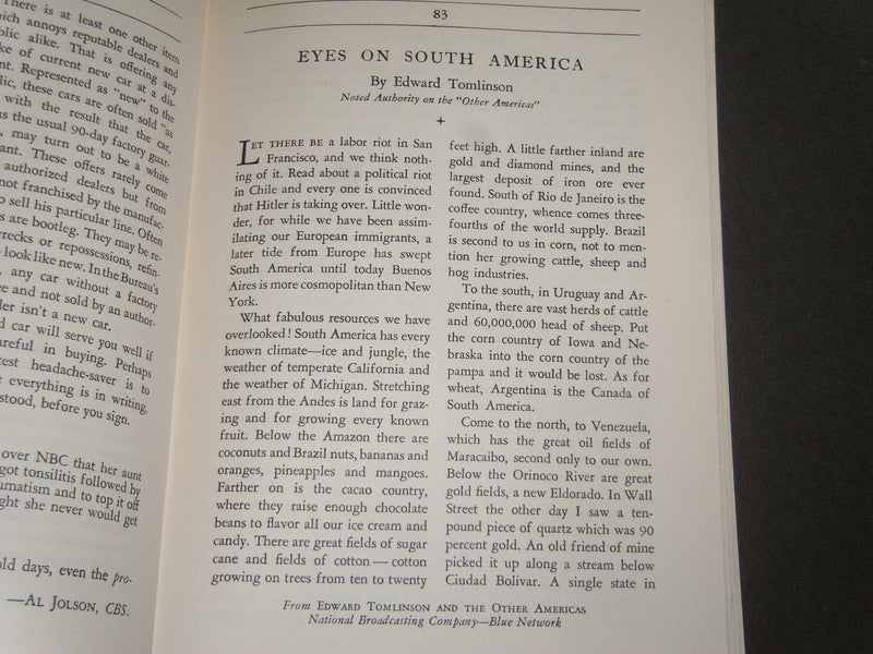 1939 FEBRUARY LISTENERS DIGEST MAGAZINE - TOSCANINI - VOLUME 1 NO. 1 - J 2428