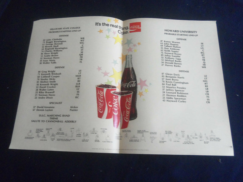 1975 OCT 11 FOOTBALL PROGRAM - DELAWARE STATE COLLEGE VS HOWARD UNIV - SP 1215U