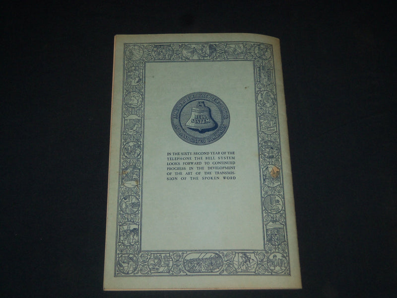 1938 TELEPHONE ALMANAC BOOK PUB. BY AMERICAN TELEPHONE & TELEGRAPH CO. - J 3976
