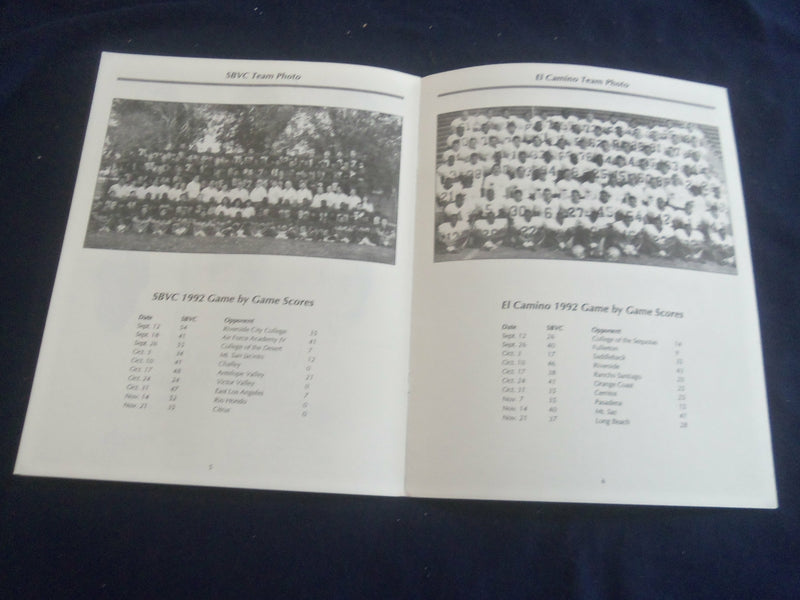 1992 DEC 5 SOUTHERN CA. BOWL PROGRAM - EL CAMINO VS. SAN BERNADINO - ST 6362M
