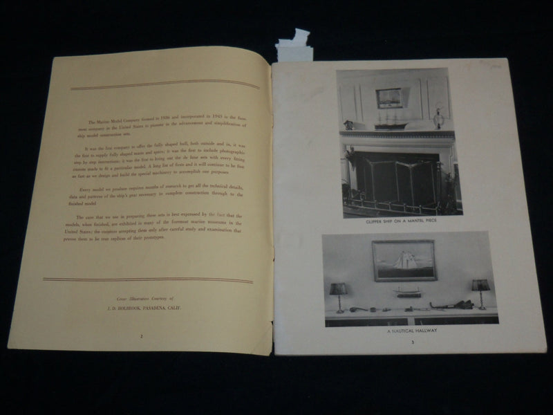 1951 MARINE MODEL CO. CATALOG - NEW YORK - THE SLAVER - J 6629