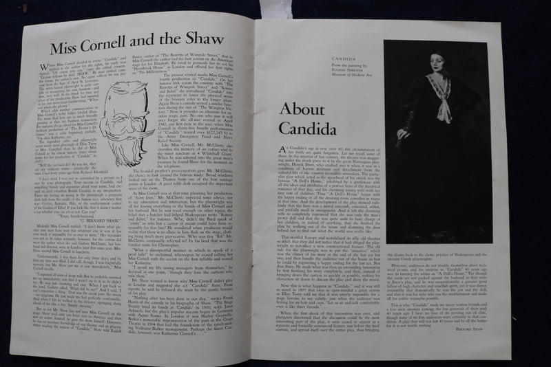 1940'S KATHERINE CORNELL - ANTIGONE AND CANDIDA - PROGRAM - K 1681