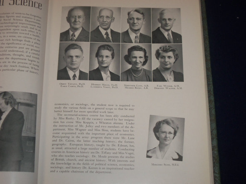 1945 TOWER WHEATON COLLEGE YEARBOOK - ILLINOIS - GREAT PHOTOS - YB 467