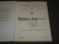 1913 JANUARY FAVRE FRERES LYON APPAREILS SANITAIRES FRENCH CATALOGUE - FR 357
