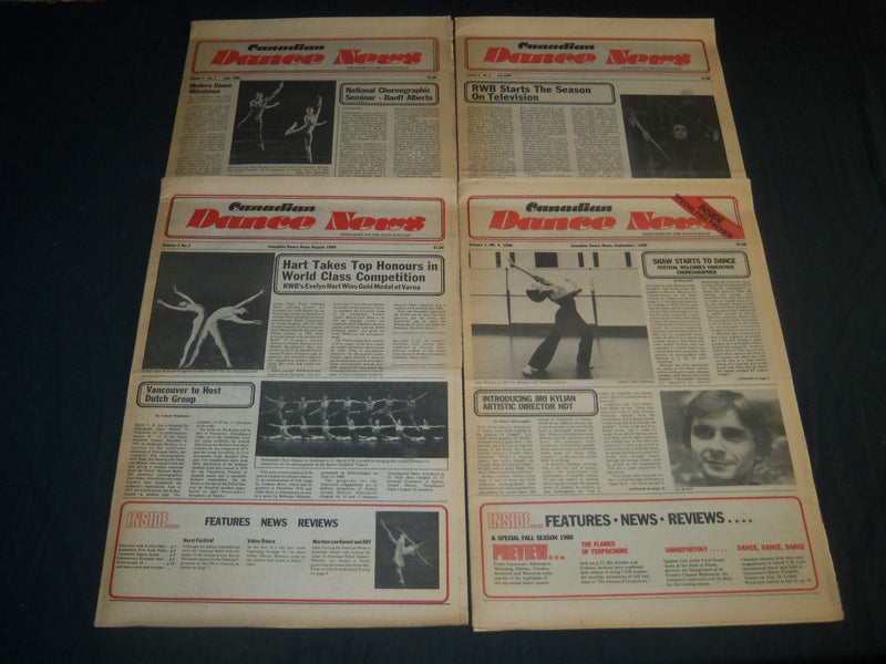 1980-1983 CANADIAN DANCE NEWS NEWSPAPER LOT OF 25 - BALLET - PHOTOS - NP 4254