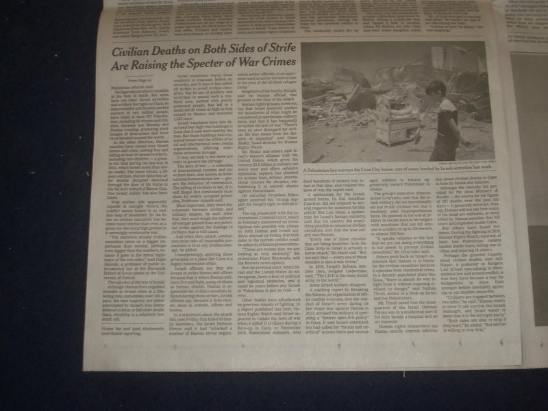 2021 MAY 17 NEW YORK TIMES - DEADLIEST DAY IN GAZA AS EFFORTS AT CEASE-FIRE FAIL