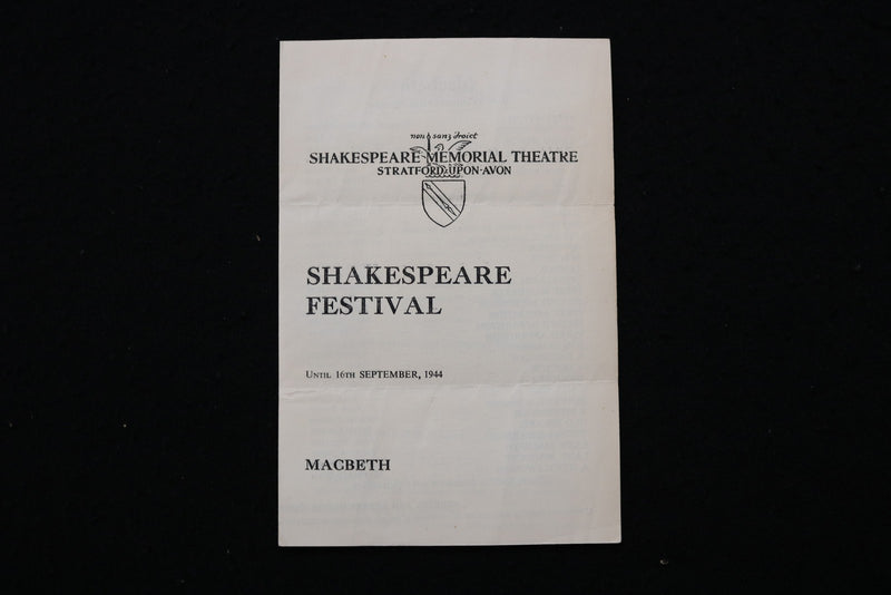 1944 SHAKESPEARE FESTIVAL PROGRAMS - LOT OF 3 & 2 TICKET STUBS - K 2822