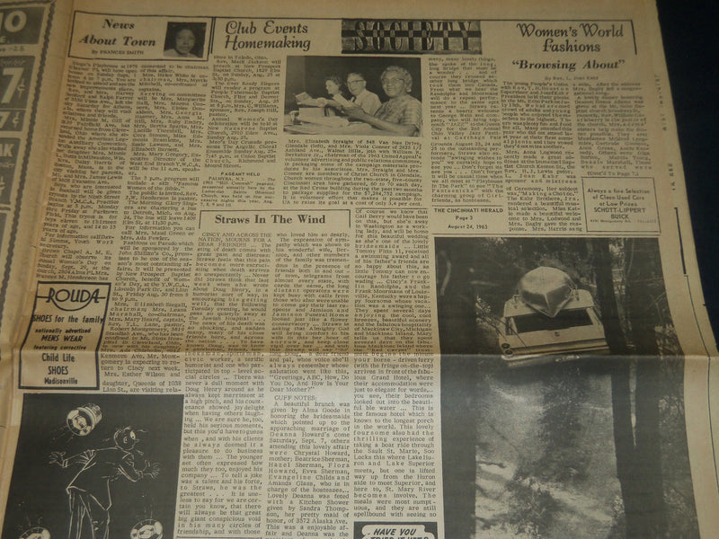 1963 AUG 24 CINCINNATI HERALD NEWSPAPER - PREPARE FOR WASHINGTON MARCH - NP 4417
