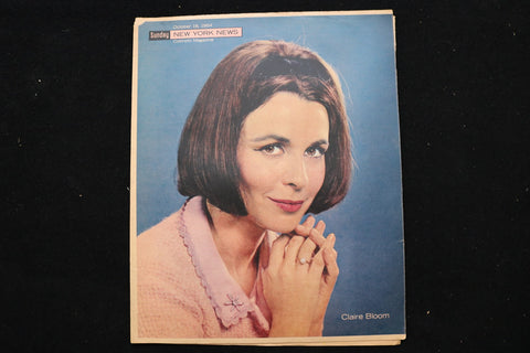 1964 OCT 18 SUNDAY NY NEWS COLOROTO MAGAZINE - CLAIRE BLOOM COVER - E 25491