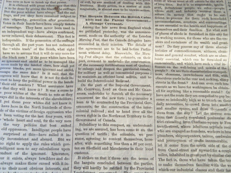 1865 JUNE 26 NEW YORK TIMES NEWSPAPER - OUR INTERNAL REVENUE - NP 3995