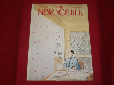 1972 FEBRUARY 12 NEW YORKER MAGAZINE FRONT COVER ONLY - GREAT ART FOR FRAMING