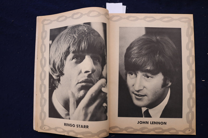 1965 JUNE TEEN PIN-UPS MAGAZINE - THE BEATLES PHOTOS AND ARTICLES - E 18592