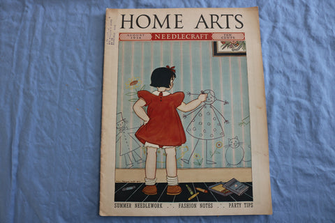 1938 AUGUST HOME ARTS NEEDLECRAFT MAGAZINE - SUMMER NEEDLEWORK - SP 4784K