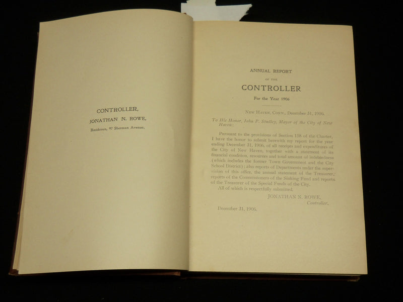 1906 NEW HAVEN CITY YEAR BOOK - CONNECTICUT - A. OSWALD PALLMAN - KD 6314