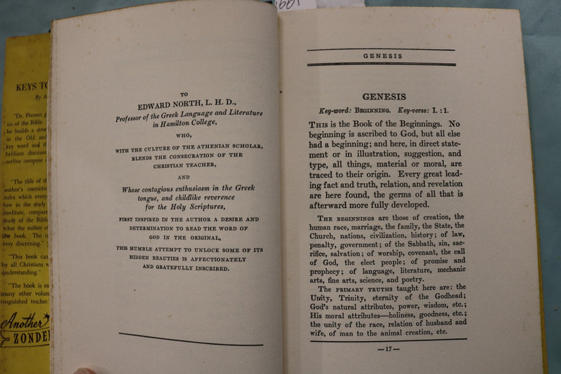 1950'S KEYS TO THE WORD HARDCOVER BOOK BY A. T. PIERSON - KD 9634