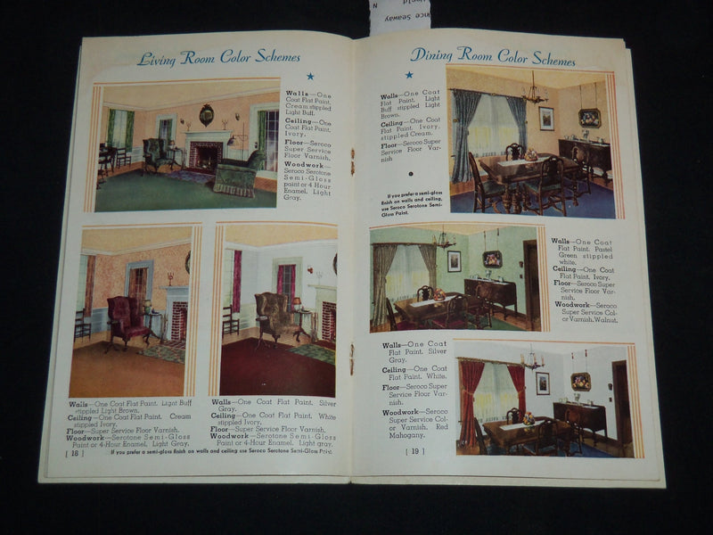 1938 SEARS ROEBUCK & CO. HOW TO PAINT REFERENCE GUIDE - J 9122