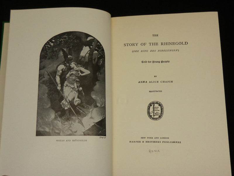 1925 THE STORY OF THE RHINEGOLD HARDCOVER BOOK BY ANNA ALICE CHAPIN - KD 2767S