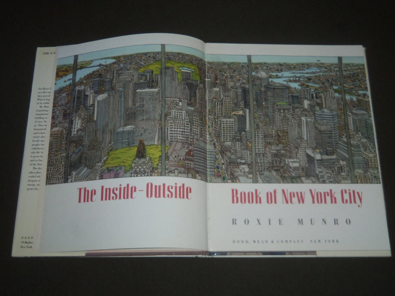 1985 THE INSIDE -OUTSIDE BOOK OF NEW YORK CITY BY ROXIE MUNRO - KD 3948
