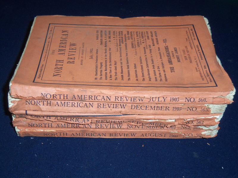 1903 NORTH AMERICAN REVIEW LOT OF 5 ISSUES - GREAT STORIES/ARTICLES - WR 666