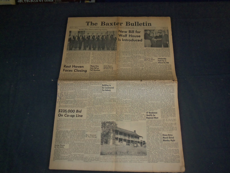 1965 JANUARY 14 THE BAXTER BULLETIN NEWSPAPER - JIM TRIMBLE NEW BILL - NP 3387