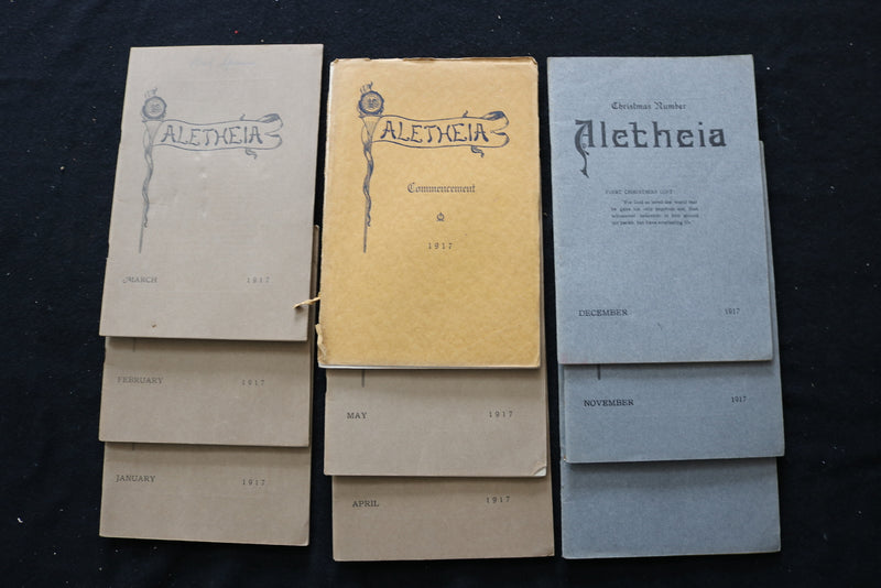 1914-1920 ALETHEIA - CENTRAL HOLINESS UNIVERSITY MAGAZINE - LOT OF 54 - O 3704