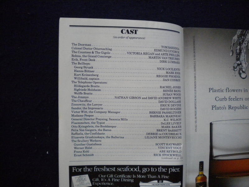 1991-1992 GRAND HOTEL THE MUSICAL PLAYBILL - LOT OF 2 - 3 SIGNATURE - J 8312