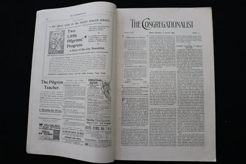 1895 OCTOBER 10 THE CONGREGATIONALIST MAGAZINE - REV. M. E. STRIEBY - K 2339