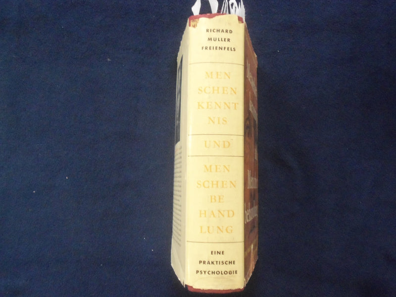 1951 MENSCHEN KENNTNIS HARDCOVER BOOK-RICHARD MULLER-FREIENFELS-GERMAN - KD 9002