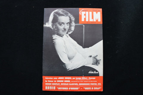 1943 JULY FILM - FRENCH MAGAZINE - BETTE DAVIS COVER - E 26083