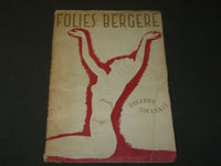 1940'S FOLLIES BERGERE PROGRAM - PAUL DERVAL - GREAT PHOTOS - J 3680