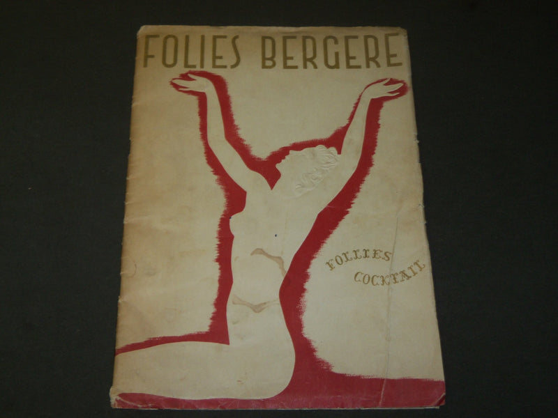 1940'S FOLLIES BERGERE PROGRAM - PAUL DERVAL - GREAT PHOTOS - J 3680
