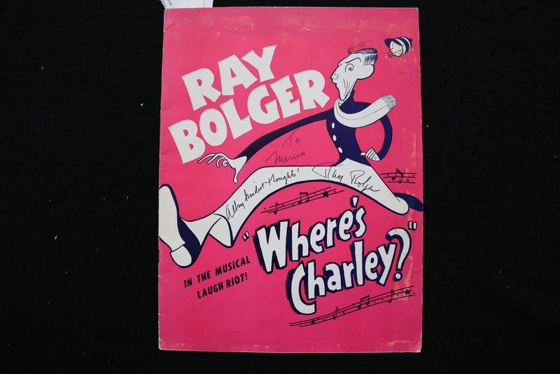 1950'S WHERE'S CHARLEY? PROGRAM - RAY BOLGER INSCRIBED - K 2825